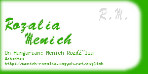 rozalia menich business card